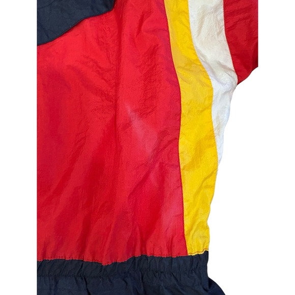 Vtg 90s Lavon Color block Windbreaker Jacket Nylon Sz Small Retro Sport Red Blue - Picture 5 of 11